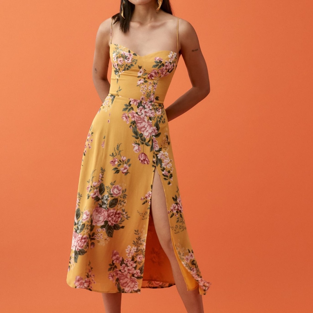 Reformation Juliette Midi Dress - Anjelica - Size 8 - NWT